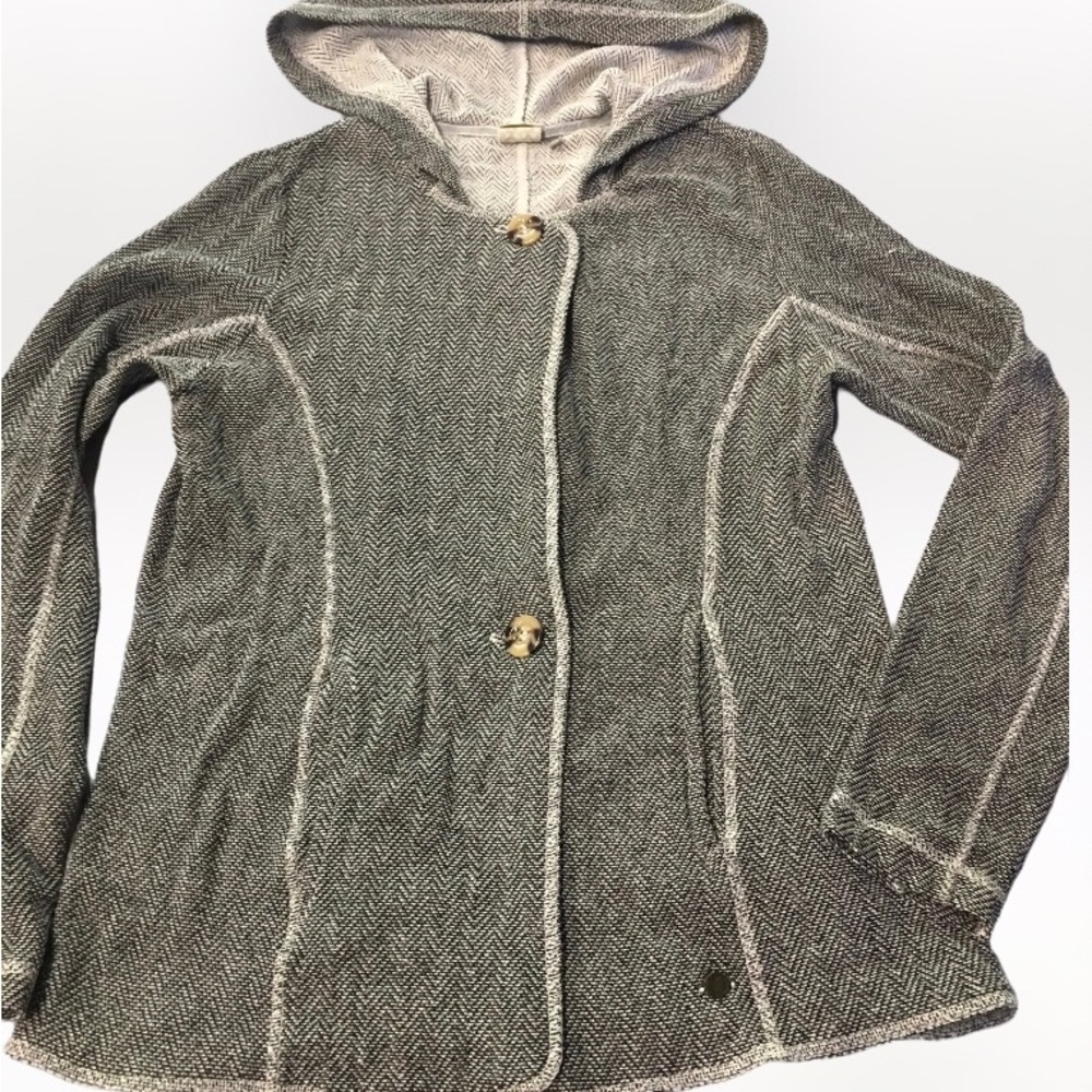 Fade Button Jacket Hoodie